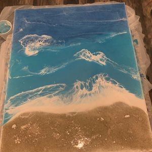 Beach Scene 16x20 canvas